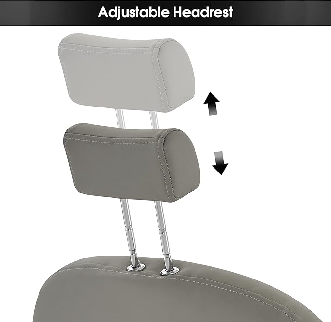 BarberPub Luxurious Classic Barber Chair Hydraulic Pump Recline Beauty Spa Styling Salon for Hair Stylist Equipment 9578 (Grey)