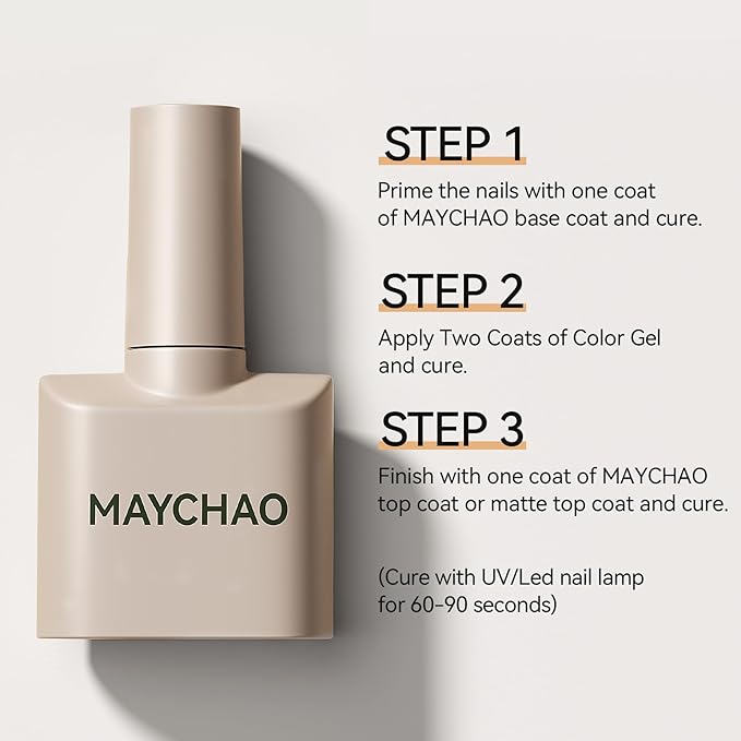 MAYCHAO 15ML Bright Pink Gel Nail Polish 1Pc Bubblegum Pink Gel Polish Soak Off UV LED Nail Polish Nail Art Starter Manicure Salon DIY at Home, 0.5 OZ