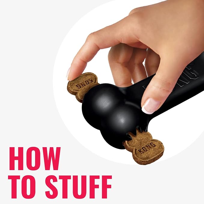 KONG Extreme Goodie Bone, Durable Natural Rubber, Black, for Medium Dogs