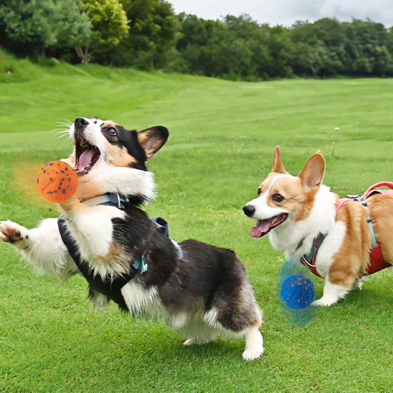 Interactive Dog Ball - Automatic Moving Rotating Bouncing 3 Play Modes, E-TPU Material, Smart Interactive Dog Toys for Small & Medium & Large Dogs, Ideal Gift for Dog Enrichment & Stimulation (Orange)