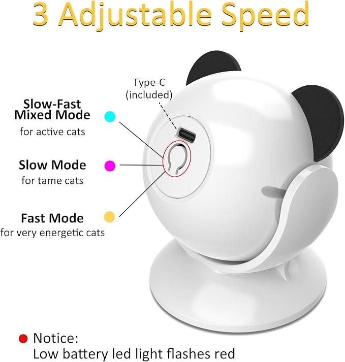 umosis Automatic Cat Laser Toy Interactive Cat Toys for Indoor Cats/Kitty/Dogs,Laser Cat Toys for Bored Indoor Adult Cats