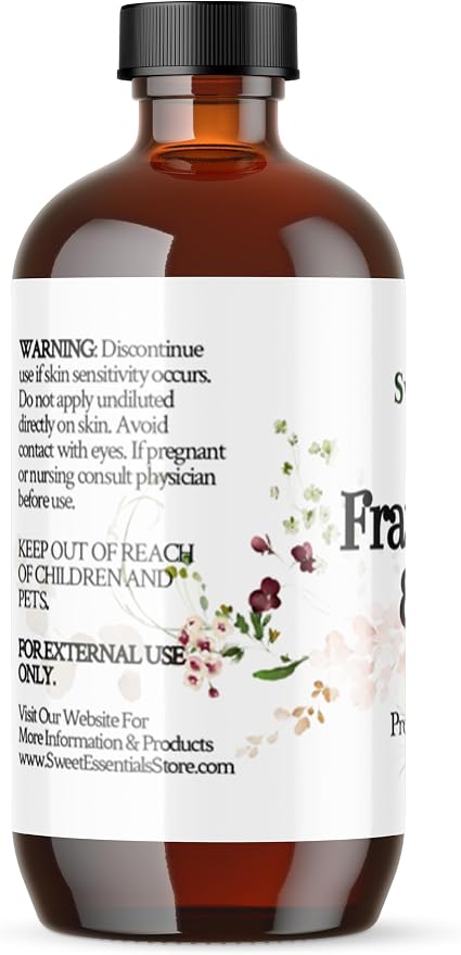 Frankincense and Myrrh, 4oz Premium Fragrance Oil, Aromatherapy, Diffuser, Crafts, Soap, Home Scents, Bath & Body, DIY Parfum and Much More. Versatile and Long-Lasting