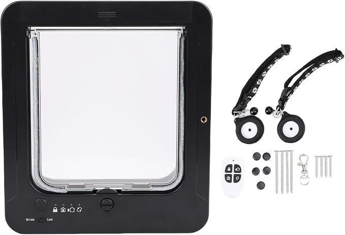 Smart Cat Door, Automatic Pet Door with Sensor, Remote Control