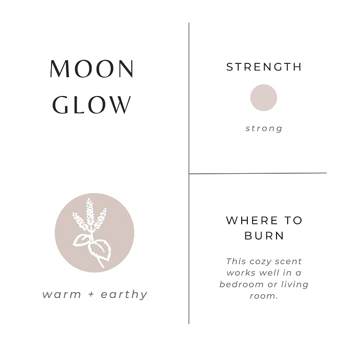 Slow North Moonglow Candle - Essential Oils and Pure Soy Wax Candle in a Reusable Frosted Glass Jar - A Unique and Mindful Scented Candle Hand-Poured in the USA (8 oz)