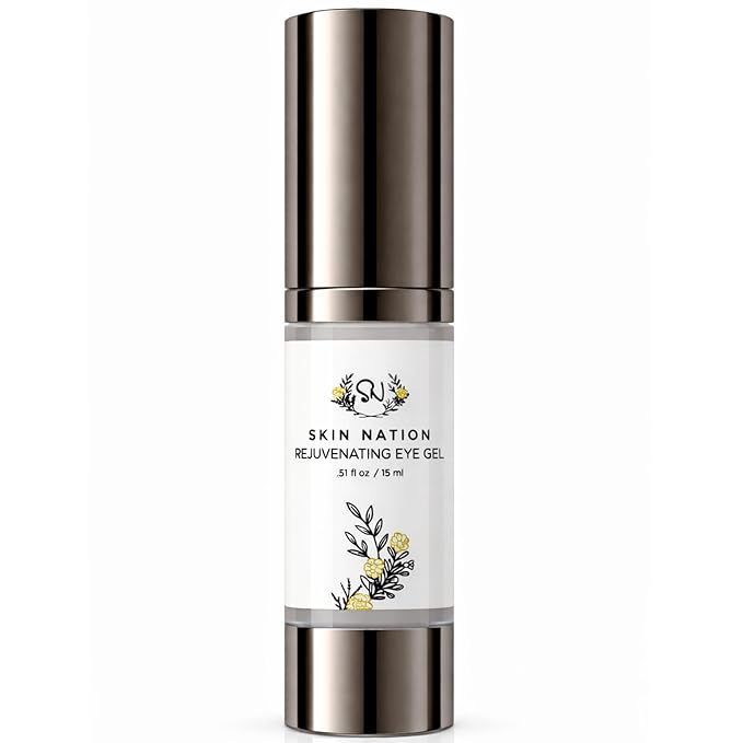 Skin Nation Rejuvenating Eye Gel | Anti Aging Eye Cream - Anti Wrinkle and Antioxidants | with Organic Natural Ingredients, Vitamin C, B5, MSM, Aloe Vera, Coconut Oil, Jojoba by Michelle Staffor