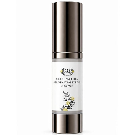 Skin Nation Rejuvenating Eye Gel | Anti Aging Eye Cream - Anti Wrinkle and Antioxidants | with Organic Natural Ingredients, Vitamin C, B5, MSM, Aloe Vera, Coconut Oil, Jojoba by Michelle Staffor