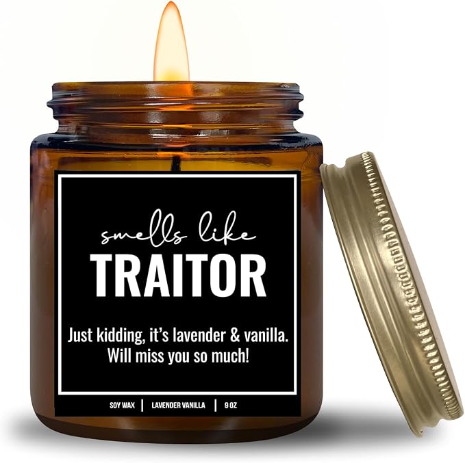 You Nique Designs New Job Candle for Women, 9 Ounces, Going Away Gifts for Coworker, Coworker Leaving Candle for Women, Farewell, Goodbye, All Natural Soy Aromatherapy Candles (Lavender & Vanilla A)