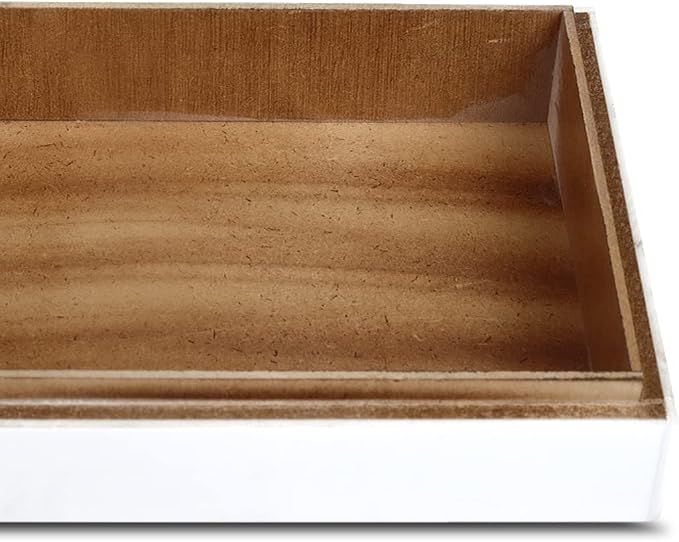 Handicrafts Home Black and White Decorative Storage Box with Lid– Slim Rectangular Storage Box, Handmade Resin Inlay Wooden, Remote Holder, Desk Organizer, Decorative Keepsake & Jewelry Box- 6x8x1.5
