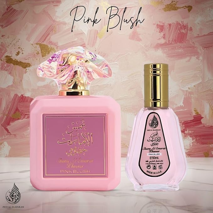 Ard al Zaafaran Pink Blush Shams Al Emarat Khususi Eau de Parfum Sprays 50ml (1.7 oz) & 100ml (3.4 oz)