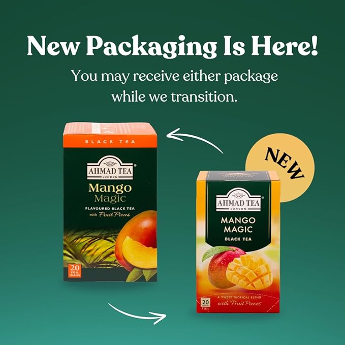 Ahmad Teas - Mango Black Tea 1.4oz - 20 Tea Bags (Pack of 2)