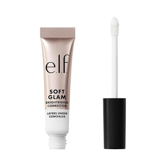e.l.f. Soft Glam Brightening Corrector, Helps Minimize Dark Circles & Discoloration, Hydrating With A Natural Finish, Vegan & Cruelty-Free, White
