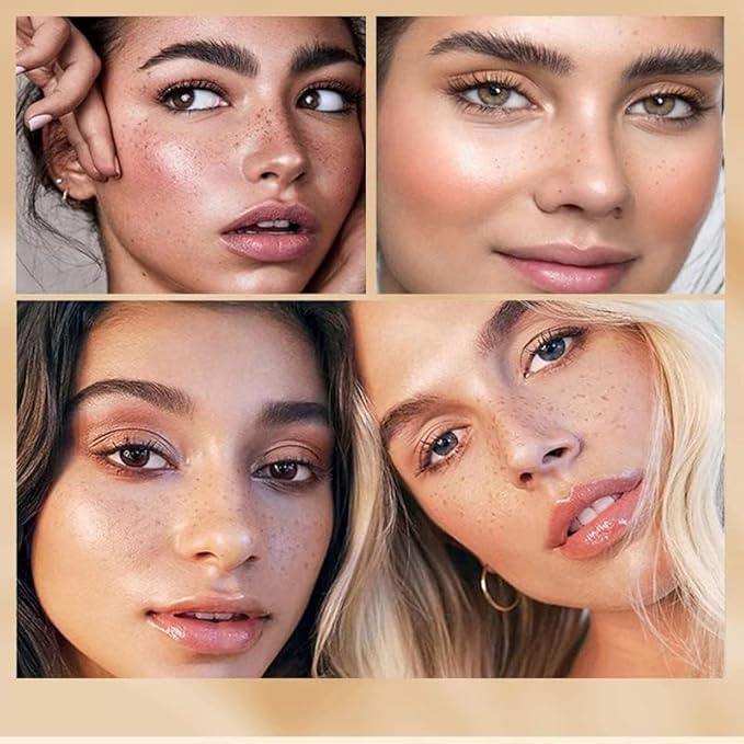 4 PCS Freckle Pen,Natural Lifelike Faux Fake Freckles Makeup Pen,Waterproof Long Lasting Quick Dry (01 Light Brown+02 Natural Coffee+03 Chestnut+04 Dark Brown)