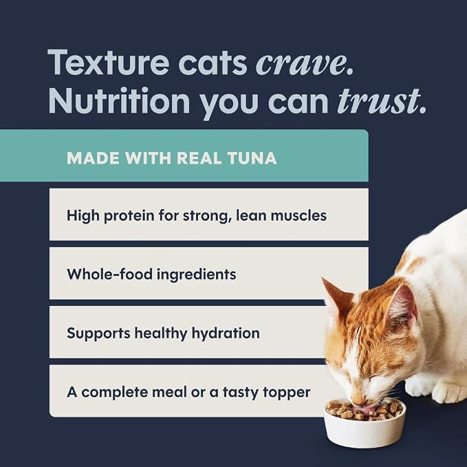 Instinct Flaked Entrees, Wet Canned Cat Food, Tuna, 3 oz. (24 Count) | Tender flaked cuts in savory gravy, high protein, real tuna, whole-food ingredients, grain-free, hydration support