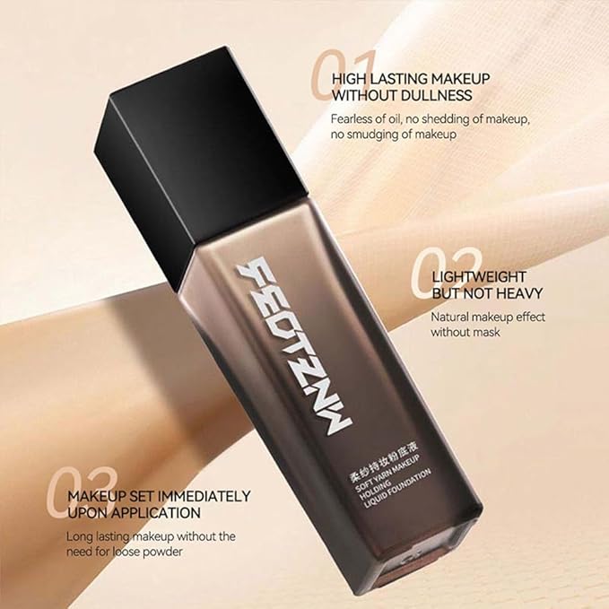 Feotznw Flawless Finish Foundation Makeup - Lightweight Medium Coverage, Semi-Matte Finish for Uneven Skin Tone, Vegan & Cruelty-Free -1.014 Fl Oz-Beige.
