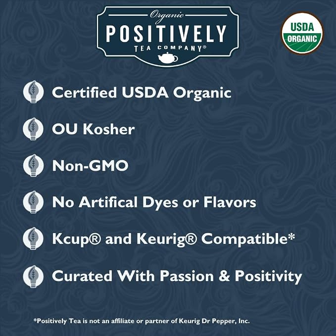 Organic Positively Tea Company, Caramel Black Tea, K-Cup Compatible, 96 Pods