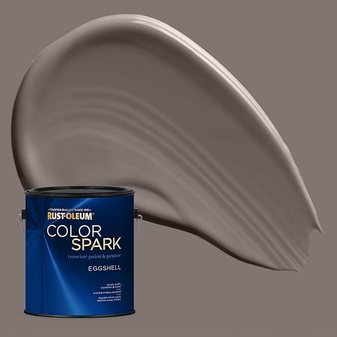 Rust-Oleum Color Spark Interior Paint and Primer in One, Eggshell, Fawn, 1 Gallon
