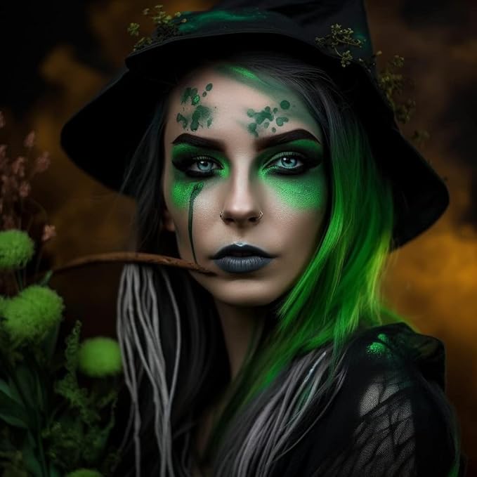 Face and Body Paint Green (30gm) Non-Toxic Paint for Children and Adults Halloween Makeup, Costumes, Festivals