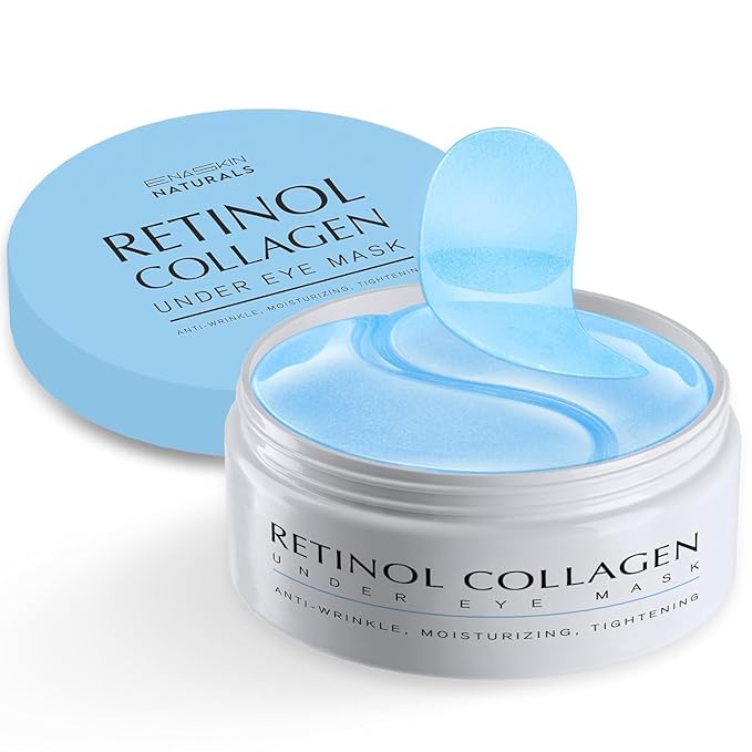 Under Eye Patches Kit: 120 Pcs Retinol & Green Tea Gel Eye Mask for Dark Circles, Puffiness and Wrinkles - Day & Night Skin Treatment Pads with Niacinamide, Collagen & Vitamin C (2 Pack)