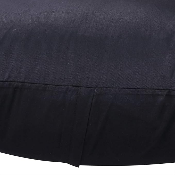 Thmyo 4-Pack 100% Cotton Comfortable Solid Decorative Throw Pillow Case Square Cushion Cover Pillowcase Sublimation Blank Pillow Covers Halloween DIY Throw Pillowcase for Sofa(26x26inch/66x66cm,Black)