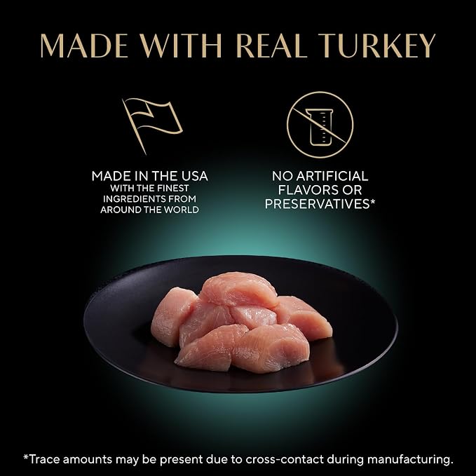 Sheba Perfect Portions Wet Cat Food Cuts in Gravy,Cat Food Wet Recipe,Turkey Entree,2.6 oz. Twin-Pack Trays (,48 Servings),24 Count (Pack of 2)