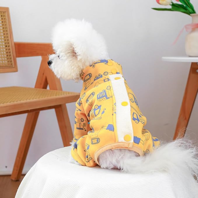Dog Stylish Overalls Comfortable Puppy One Piece Outfits Summer Bib Overalls for Small Dogs Cute Pet Jumpsuit Onesie Chihuahua Yorkies Birthday Holiday Clothes Costume