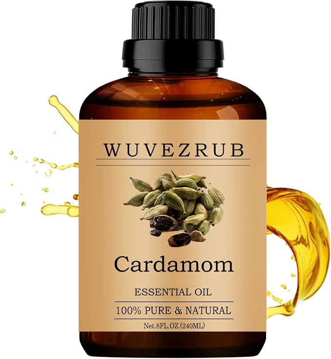 100% Pure Cardamom Essential Oil - 240ML/8 Fl Oz for Aromatherapy Diffuser