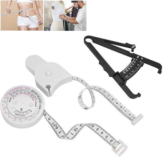 Body Fat Tester Retractable Waist Measuring Tape for Health Measurement BMI Tool Portable for Home Use