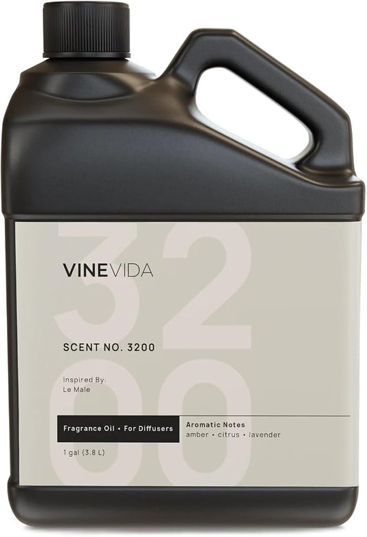VINEVIDA [128 Fl Oz] Scent NO. 3200 Fragrance Oil for Cold Air Diffusers, Aromatic Notes of Lavender, Bergamot, Mint & Cinnamon Essential Oils for Diffuser Oil Refill & Air Freshener Spray