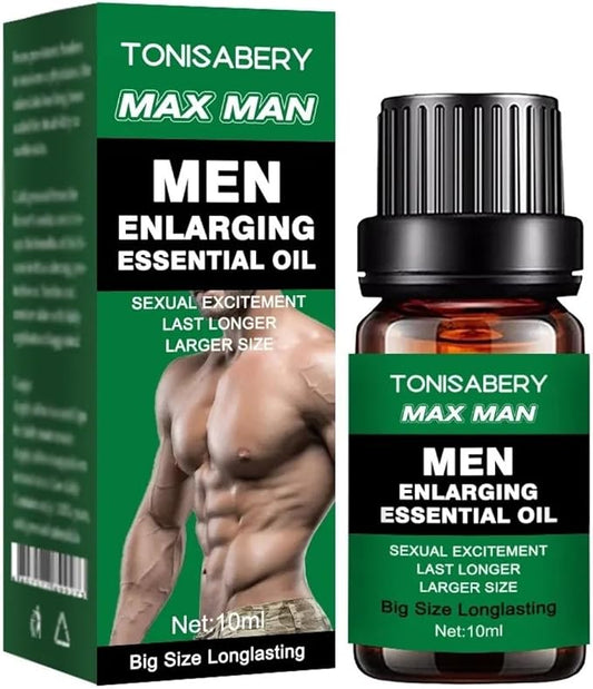 Tonisaberey Oil Stronger Oil Enlargement Oil for Male Massage Essential Oil for Men, Tonisabery Men Growth Increase Enlarge Oil, Moisturizing Massage Oil by Tonisabery (T187-MAXMAN Green, 10ML)