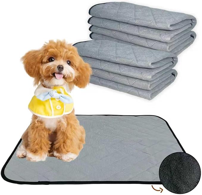 Washable Dog Pee Pads, Waterproof Training Mat,Small | Size:18x24inch(4 Pack),Super Absorbent(Four-Layer Design),Reusable Potty Playpen Mat,Washable Pet Pads,Non-Slip Puppy Pads