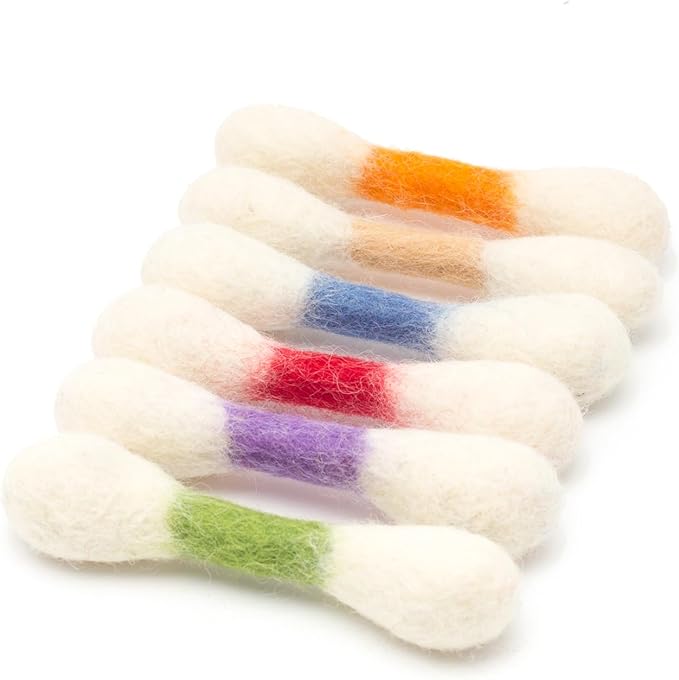 Glaciart One MINI Swabs Cat Toys with Catnip - 6 Pk | Durable for Chew, Cute Cat Toys Interactive Kitty for Boredom, Exercise, & Play | Filled w/Organic Catnip for Anxiety & as Digestive Aid