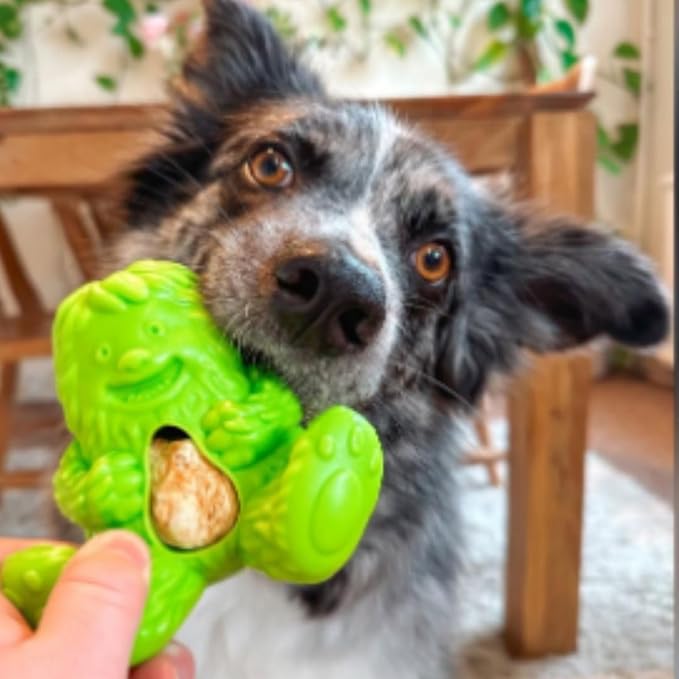 Yeti Puff & Play Interactive Dog Toy, Nugget Treat Dispenser, Green Yeti