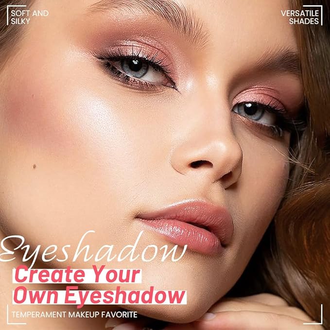 Eye Shadow Palette, Bright Nude Champagne Gold Light Dark Brown Eyeshadow Makeup, Vibrant Color Array Eyeshadow Palette, Matte & Shimmer Finishes, Long Lasting Waterproof, Incl. Built-In Mirror.