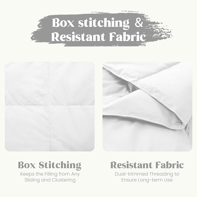 puredown® Soft Feather Down Throw Blanket Lightweight Packable Couch Throw for Indoor and Outdoor Use, Throw 50"X70", Pure White