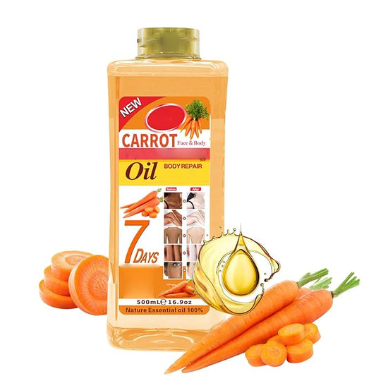 500ml Carrot Oil for Skin Brightening - Organic Carrot Oil for Face - Soft 7 Body Oil, Moisturizing