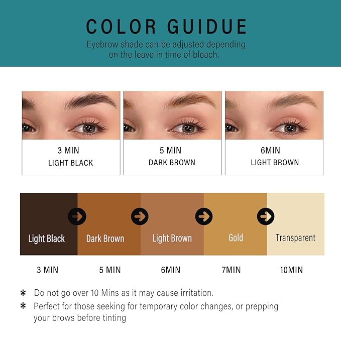 Eyebrow Bleach, Eyebrow Bleaching Kit, Brow Bleach, Brow Lightening, Gentle & Effective Bleaching Result, Eyebrow Lightener, Creates You Softer & Natural Brow Color, 5 Applications