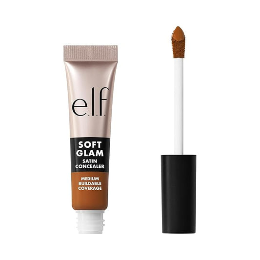 e.l.f. Soft Glam Satin Concealer, Medium Coverage For Blemishes & Under-Eye, Crease-Resistant, Long Lasting, Vegan & Cruelty-Free, 51 Deep Cool