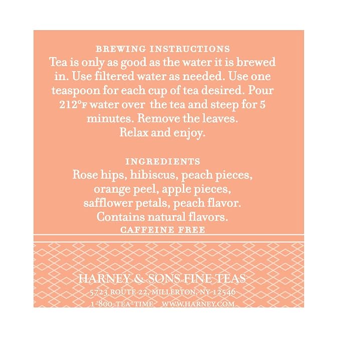 Harney & Sons Peach Fruit Tea | 4 ounce loose PeachFruit Tea