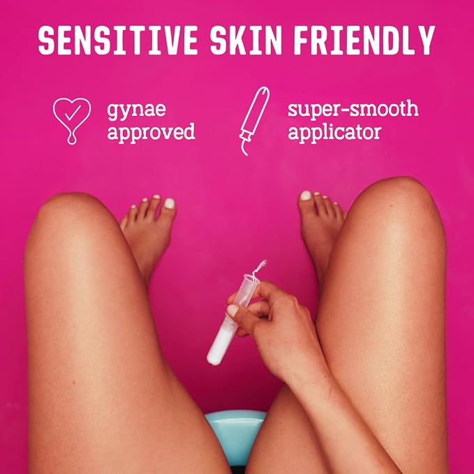 Flo - Organic Cotton Tampons for Women - 80 Pack (80 Regular Tampons) - Leak Proof - No Synthetic Fibers, Chlorine Bleach, or Added Dyes - Bio-Plastic Applicator - Feminine Care - Vegan & Cruelty Free
