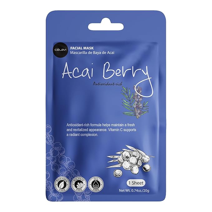 Celavi Face Mask Sheet 12 Pacl K-Beauty Skincare Korea Skin Care Moisturizing Facial