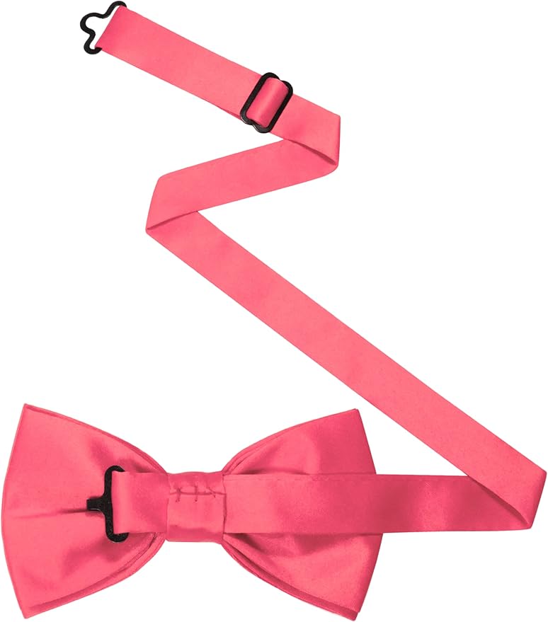 JEMYGINS Solid Color Pre-tied Bow Tie Adjustable Bowtie for Men