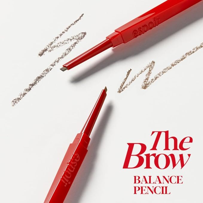Espoir The Brow Balance Pencil #6 Light Taupe | Eye Brow Pencil Quick and Easy to Draw without Clumping with Slim Triangle Shape| A Detailed and Rich Eyebrow Texture | Korean Eyebrow Makeup