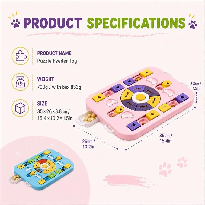 Interactive Cat Puzzle Toy, Maze Slow Feeder, 15.4 in