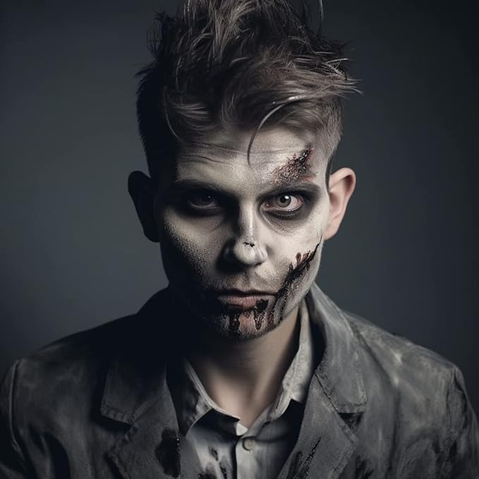 Face and Body Paint Grey(30gm)Non-Toxic High-Quality Paint for Children and Adults Halloween Makeup, Costumes, Festivals