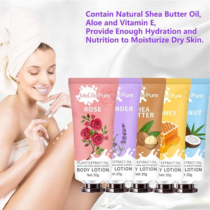 20 Pack Lotion for Women,Body Lotion for Dry Skin,Mothers Day Gifts,Teacher Appreciation Gifts,Nurses Gift,Thank You,Travel Size Natural Fragrance Body Moisturizer With Shea Butter,Baby Shower Favors