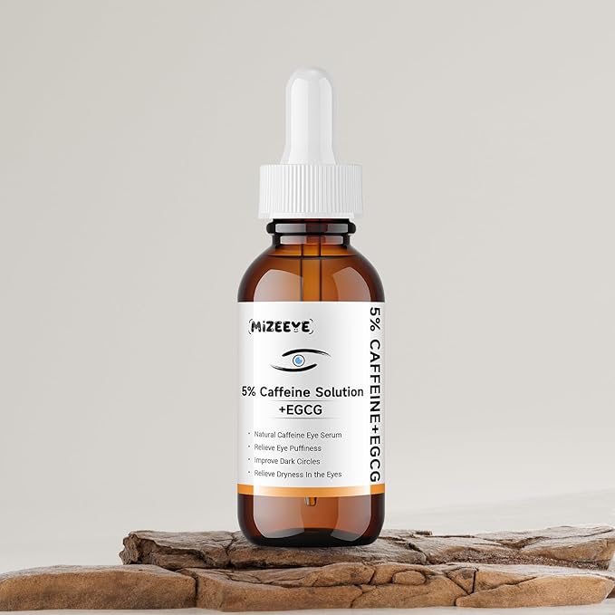 Caffeine Solution 5% + EGCG For Face, 30ML Moisturizing Caffeine Eye Serum For Dark Circles & Puffiness, Under Eye Solution For Fine Lines.