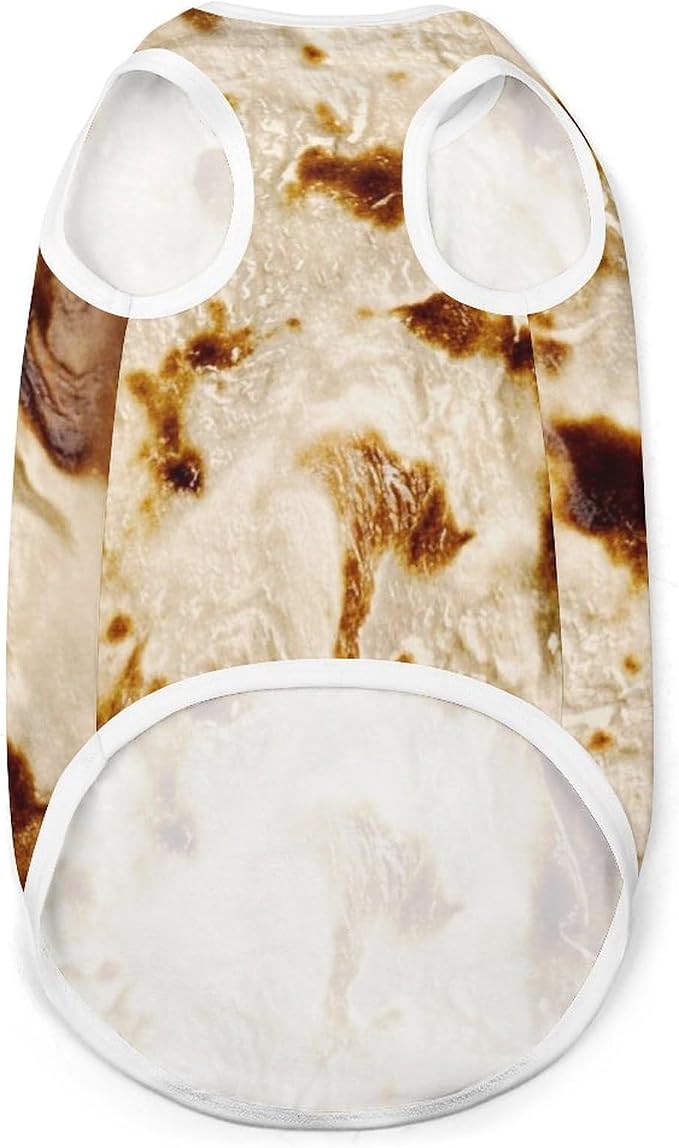 Cute Cat Shirt Soft Breathable Clothes Dog Tank Tops for Small Large Pet Burritos Tortillas Cute
