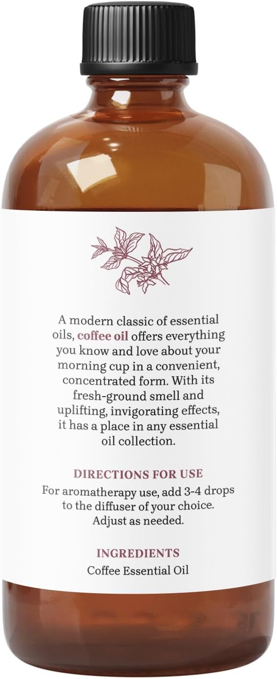 Coffee Essential Oil - Premium Grade 100% Undiluted Essential Oil | for Aromatherapy, Soaps, Lotions, & Candles | Vegan & Cruelty Free (16 Fl Oz)