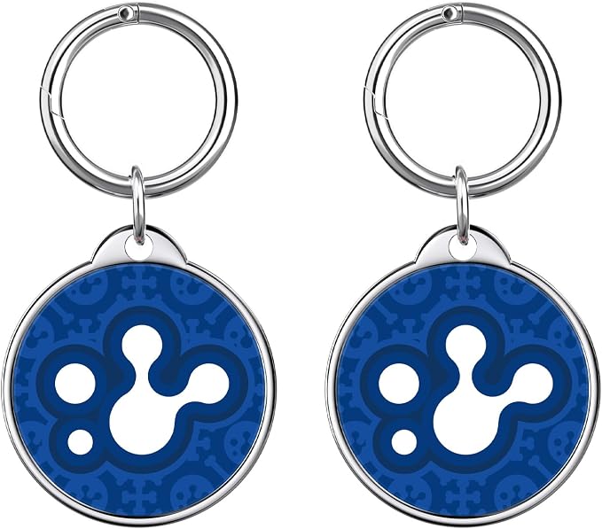 Personalized Dog ID Tag, Smart QR Code Pet ID Tags for Dogs and Cats Collar, Durable Epoxy Metal Pet Name Tag with Instant Location Alerts, No Subscription, 2 Pack