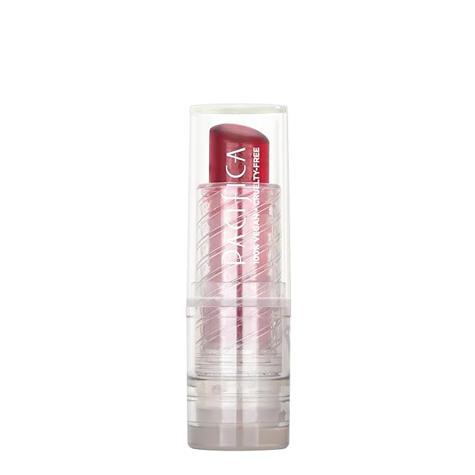 Pacifica Glow Stick Lip Oil Rosy Glow Sheer Rose Hydrating Lip Tint Balm, Moisturizing Glossy Oil for Dry Lips, Vitamin E Enriched, Non-Sticky Natural Shine, Vegan & Cruelty-Free Clean Beauty .14 oz